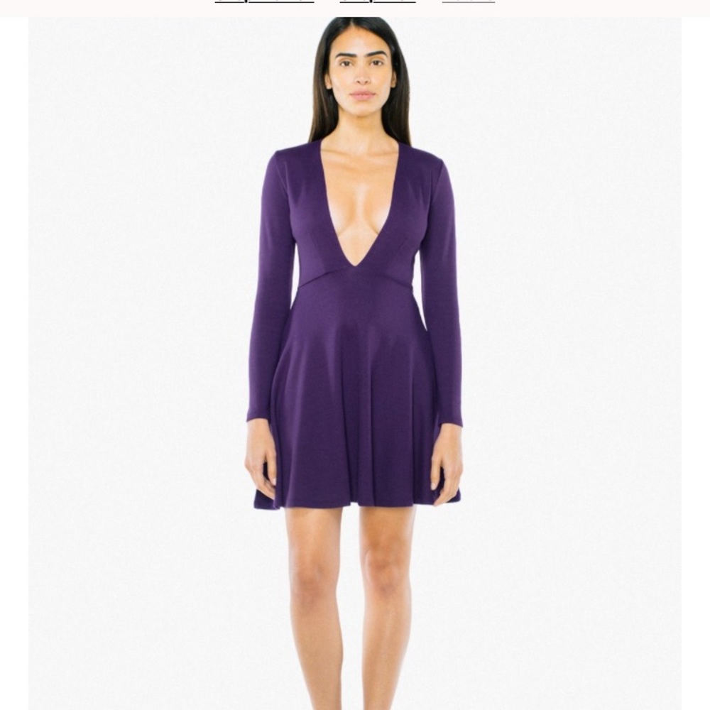 Ponte deep v skater dress